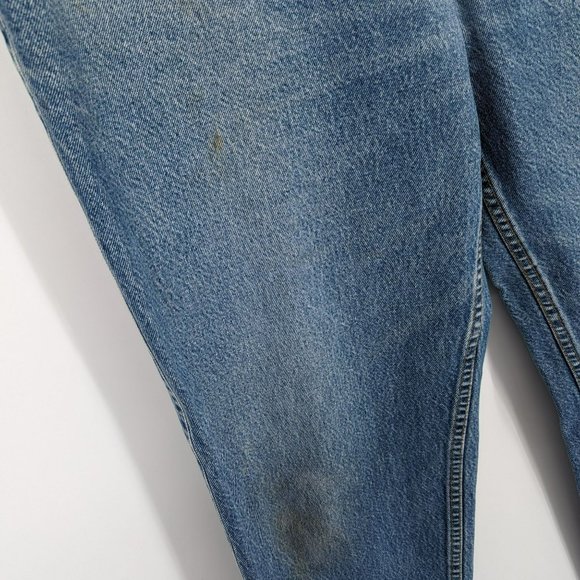 Levis Jeans 540 VTG Relaxed Fit 42x34 Cotton USA Made Denim Blue 90s High Rise - Picture 5 of 12